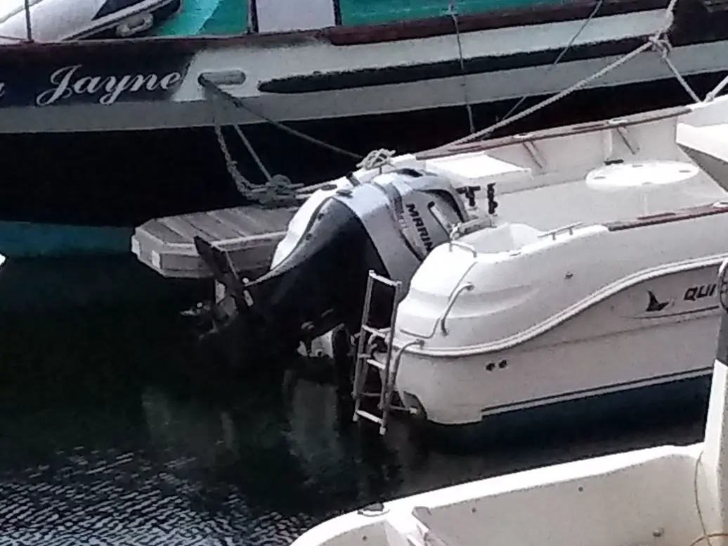 outboard on a small boat